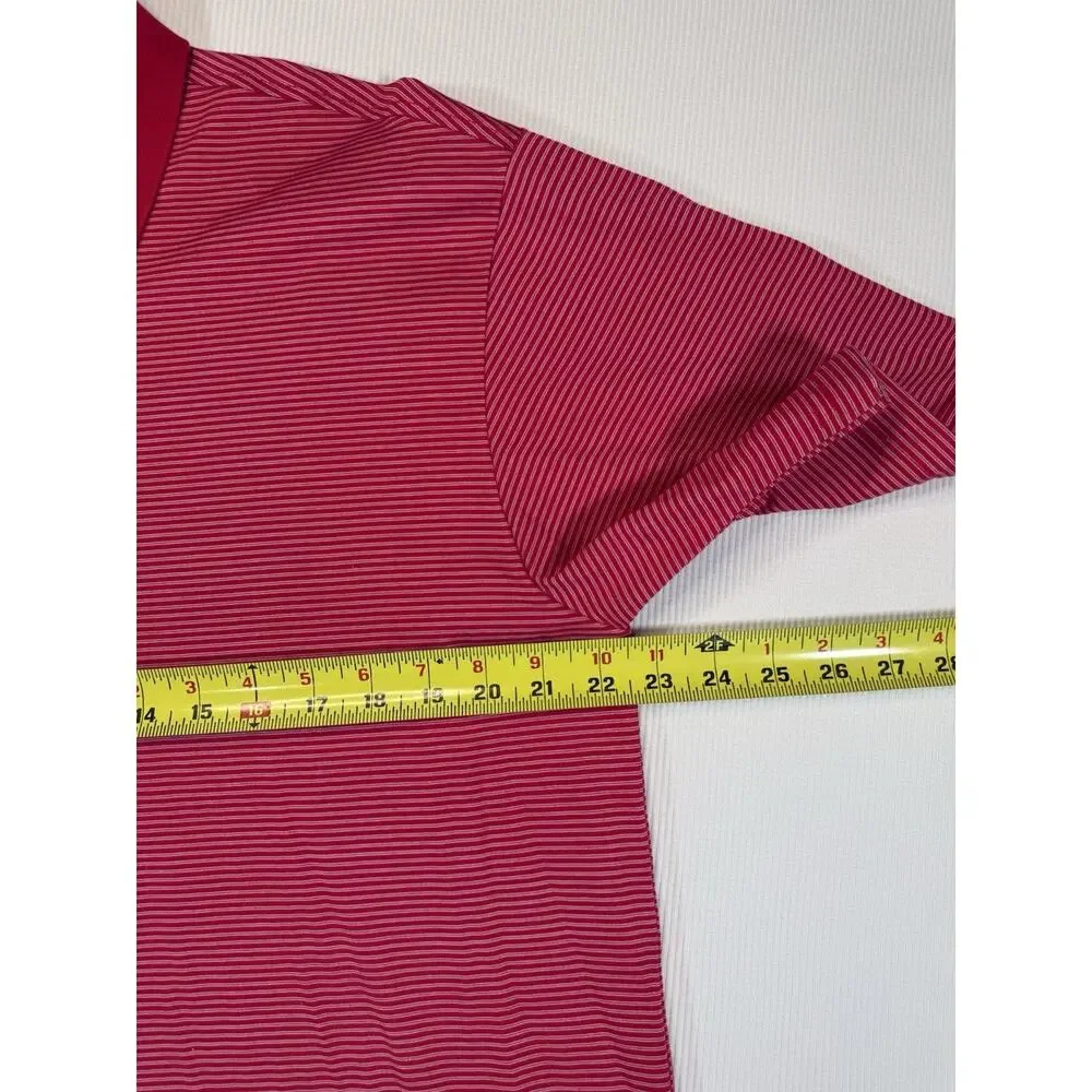 Daniel Cremieux Polo Shirt Mens Large Red Striped Golf Casual - Picture 5 of 8